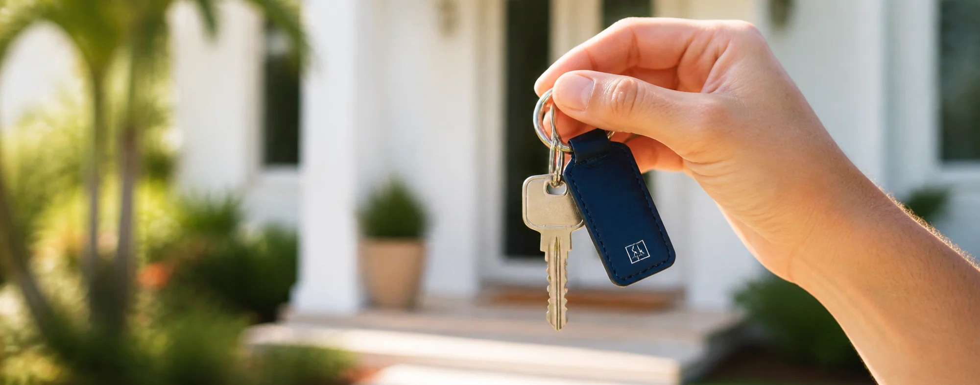 Hand holding the keys to a new South Florida home